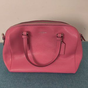 Hot Pink Leather Coach Handbag - Like Brand New